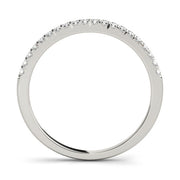 Single Row Prong Set Half Eternity Ring in Gold & Platinum