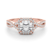 Artisan Multi-Row Round Diamond Engagement Ring in 10K/14K gold and platinum with certified lab-grown or natural diamonds