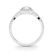 Artisan Multi-Row Round Diamond Engagement Ring in 10K/14K gold and platinum with certified lab-grown or natural diamonds