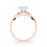 Artisan Multi-Row Round Diamond Engagement Ring in 10K/14K gold and platinum with certified lab-grown or natural diamonds