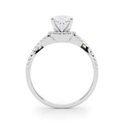 Artisan Multi-Row Round Diamond Engagement Ring in 10K/14K gold and platinum with certified lab-grown or natural diamonds