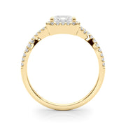 Artisan Multi-Row Round Diamond Engagement Ring in 10K/14K gold and platinum with certified lab-grown or natural diamonds