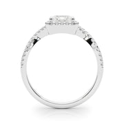 Artisan Multi-Row Round Diamond Engagement Ring in 10K/14K gold and platinum with certified lab-grown or natural diamonds