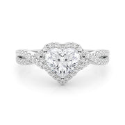 Artisan Multi-Row Round Diamond Engagement Ring in 10K/14K gold and platinum with certified lab-grown or natural diamonds