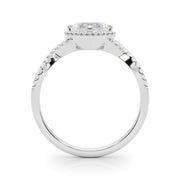 Artisan Multi-Row Round Diamond Engagement Ring in 10K/14K gold and platinum with certified lab-grown or natural diamonds