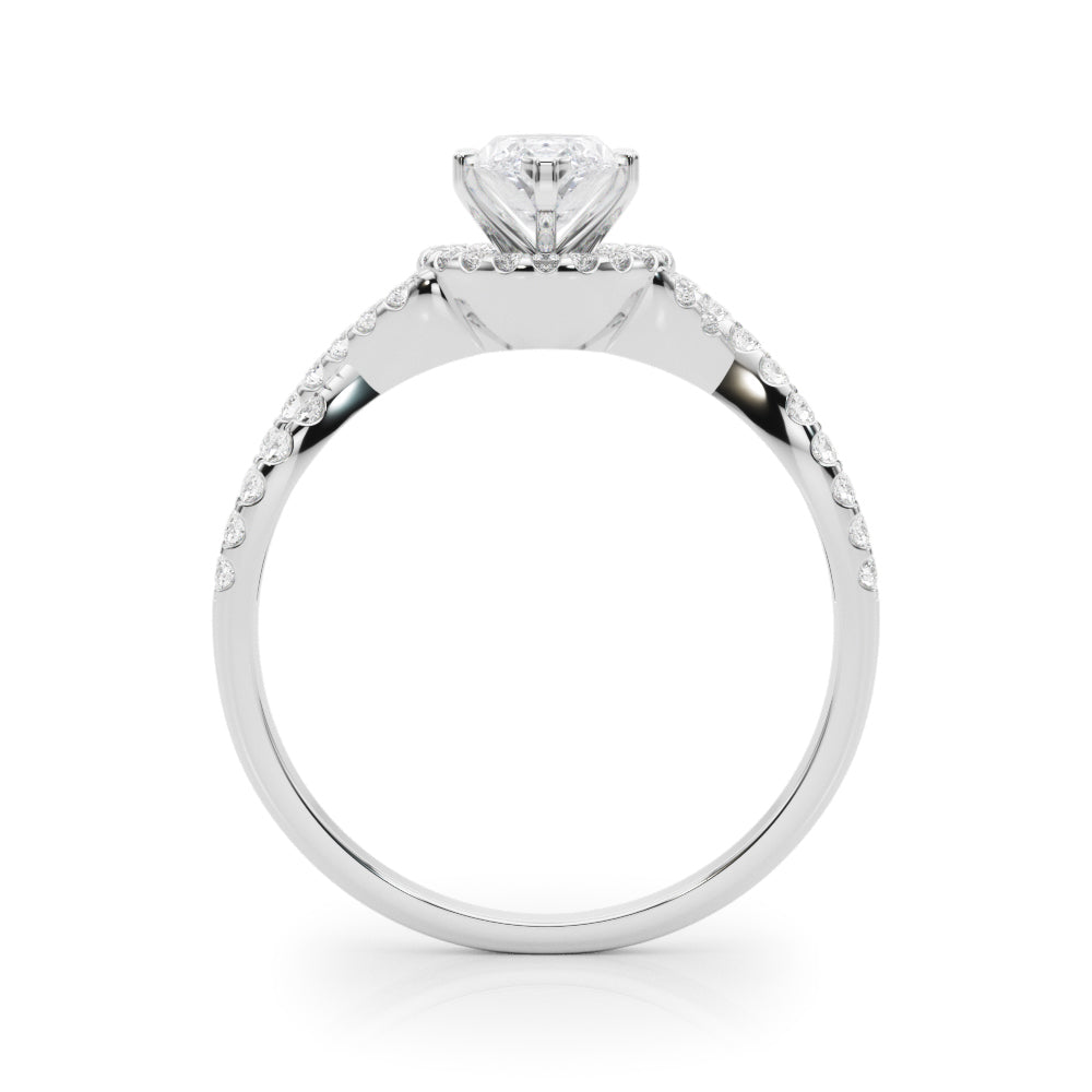 Artisan Multi-Row Round Diamond Engagement Ring in 10K/14K gold and platinum with certified lab-grown or natural diamonds