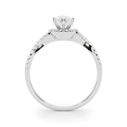 Artisan Multi-Row Round Diamond Engagement Ring in 10K/14K gold and platinum with certified lab-grown or natural diamonds
