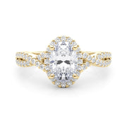 Artisan Multi-Row Round Diamond Engagement Ring in 10K/14K gold and platinum with certified lab-grown or natural diamonds