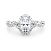 Artisan Multi-Row Round Diamond Engagement Ring in 10K/14K gold and platinum with certified lab-grown or natural diamonds