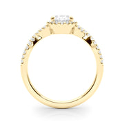 Artisan Multi-Row Round Diamond Engagement Ring in 10K/14K gold and platinum with certified lab-grown or natural diamonds