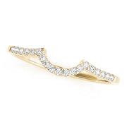 Single Row Curved Half Eternity Ring in 10K/14K gold and platinum with certified lab-grown or natural diamonds