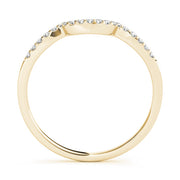 Single Row Curved Half Eternity Ring in Gold & Platinum