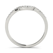 Single Row Curved Half Eternity Ring in Gold & Platinum