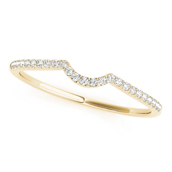 Single Row Curved Half Eternity Ring in 10K/14K gold and platinum with certified lab-grown or natural diamonds