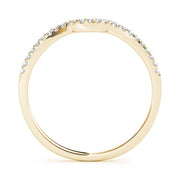 Single Row Curved Half Eternity Ring in Gold & Platinum