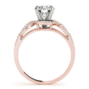 Regal Multi-Row Round Diamond Engagement Ring in 10K/14K gold and platinum with certified lab-grown or natural diamonds