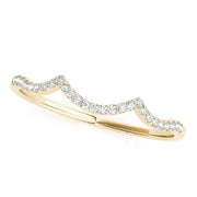 Curved Bands Half Eternity Ring in 10K/14K gold and platinum with certified lab-grown or natural diamonds