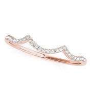Curved Bands Half Eternity Ring in Gold & Platinum