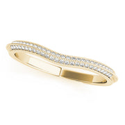 Double Row Pavé Half Eternity Ring in 10K/14K gold and platinum with certified lab-grown or natural diamonds