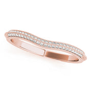 Double Row PavÃ£Â© Half Eternity Ring in Gold & Platinum