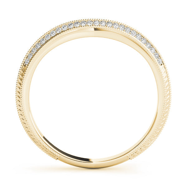 Double Row PavÃ£Â© Half Eternity Ring in Gold & Platinum