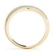 Double Row PavÃ£Â© Half Eternity Ring in Gold & Platinum
