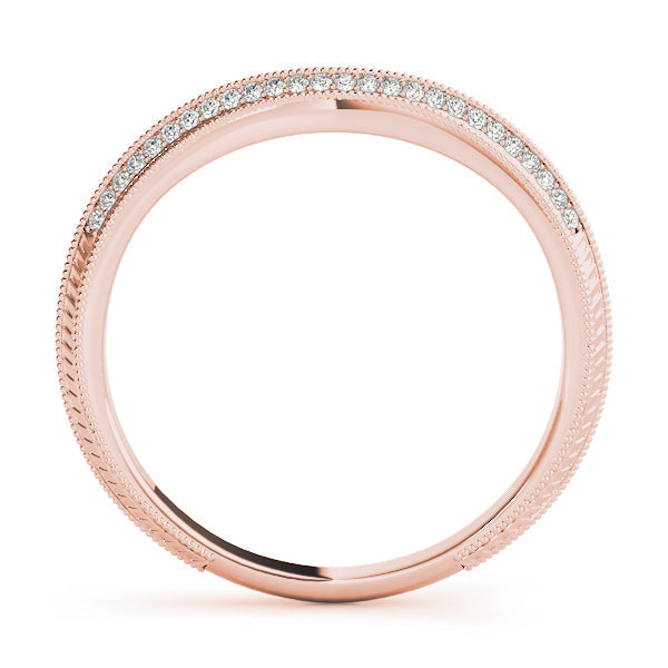 Double Row PavÃ£Â© Half Eternity Ring in Gold & Platinum