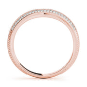 Double Row PavÃ£Â© Half Eternity Ring in Gold & Platinum