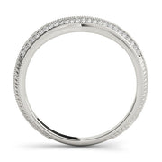 Double Row PavÃ£Â© Half Eternity Ring in Gold & Platinum