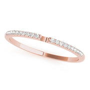 Prong Set Half Eternity Ring in Gold & Platinum