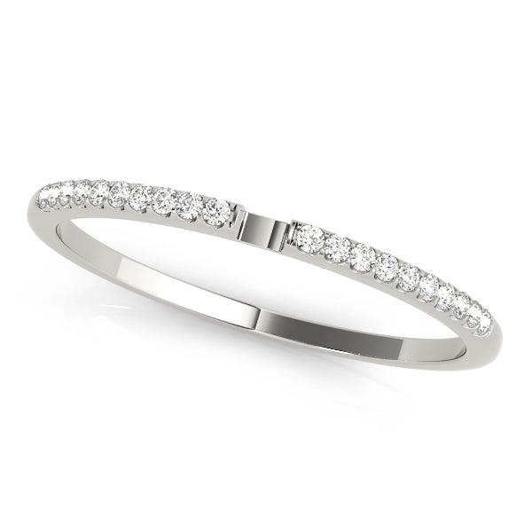 Prong Set Half Eternity Ring in Gold & Platinum