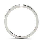 Prong Set Half Eternity Ring in Gold & Platinum