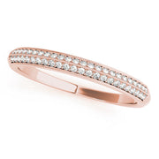 Pave Half Eternity Ring in Gold & Platinum