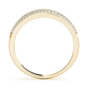 Pave Half Eternity Ring in Gold & Platinum
