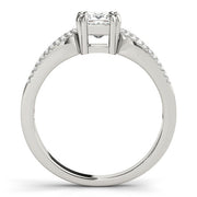 Brilliant Multi-Row Princess Diamond Engagement Ring in 10K/14K gold and platinum with certified lab-grown or natural diamonds