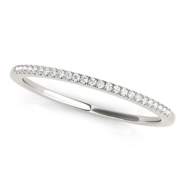 Split Prong Half Eternity Ring in Gold & Platinum