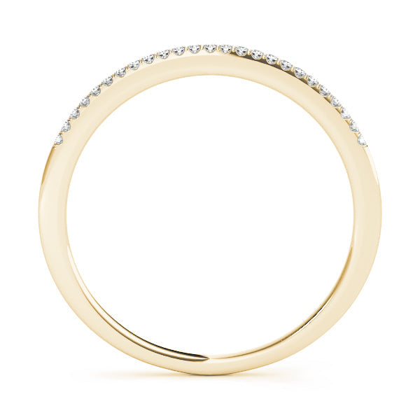 Split Prong Half Eternity Ring in Gold & Platinum