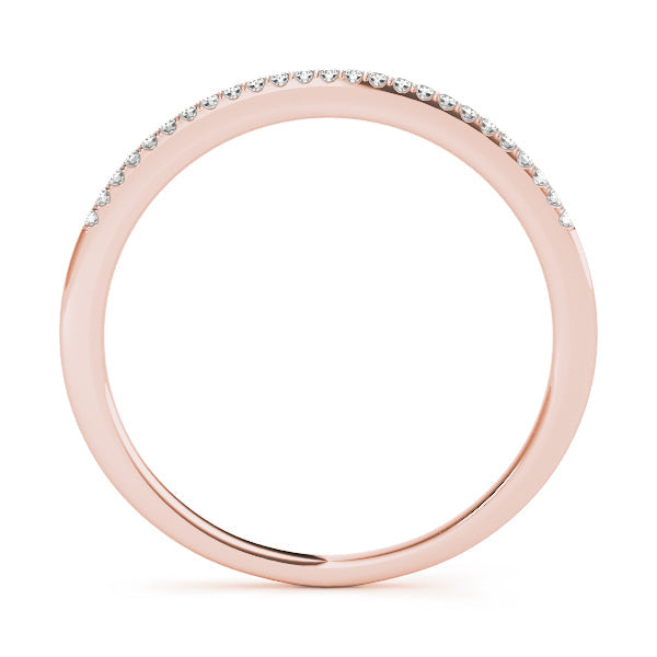 Split Prong Half Eternity Ring in Gold & Platinum