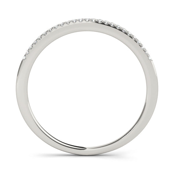 Split Prong Half Eternity Ring in Gold & Platinum