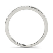 Split Prong Half Eternity Ring in Gold & Platinum