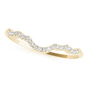 Curved Bands Half Eternity Ring in 10K/14K gold and platinum with certified lab-grown or natural diamonds