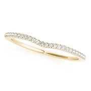 Single Row Curved Half Eternity Ring in 10K/14K gold and platinum with certified lab-grown or natural diamonds