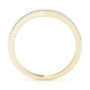 Single Row Curved Half Eternity Ring in Gold & Platinum