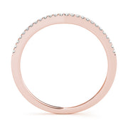 Single Row Curved Half Eternity Ring in Gold & Platinum