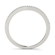 Single Row Curved Half Eternity Ring in Gold & Platinum