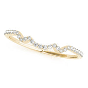 Curved Bands Half Eternity Ring in 10K/14K gold and platinum with certified lab-grown or natural diamonds