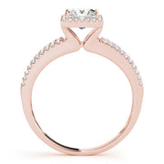 Statement Halo Princess Diamond Engagement Ring in 10K/14K gold and platinum with certified lab-grown or natural diamonds
