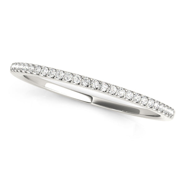 Prong Set Half Eternity Ring in Gold & Platinum