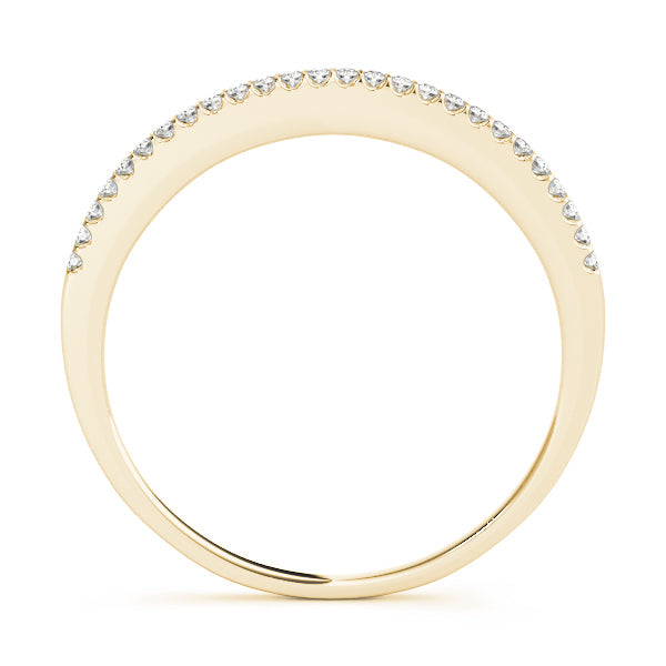 Prong Set Half Eternity Ring in Gold & Platinum