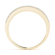 Prong Set Half Eternity Ring in Gold & Platinum